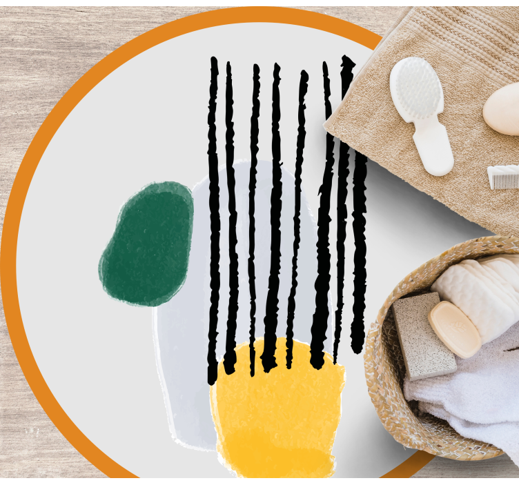 Geometriset sävysegmentit minimalistinen vinyylimatto - Tenstickers