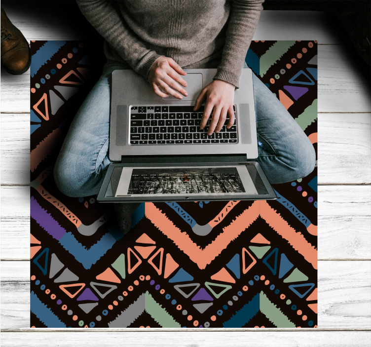 Geometriset väriosiot Skandinavia vinyylimatto - Tenstickers