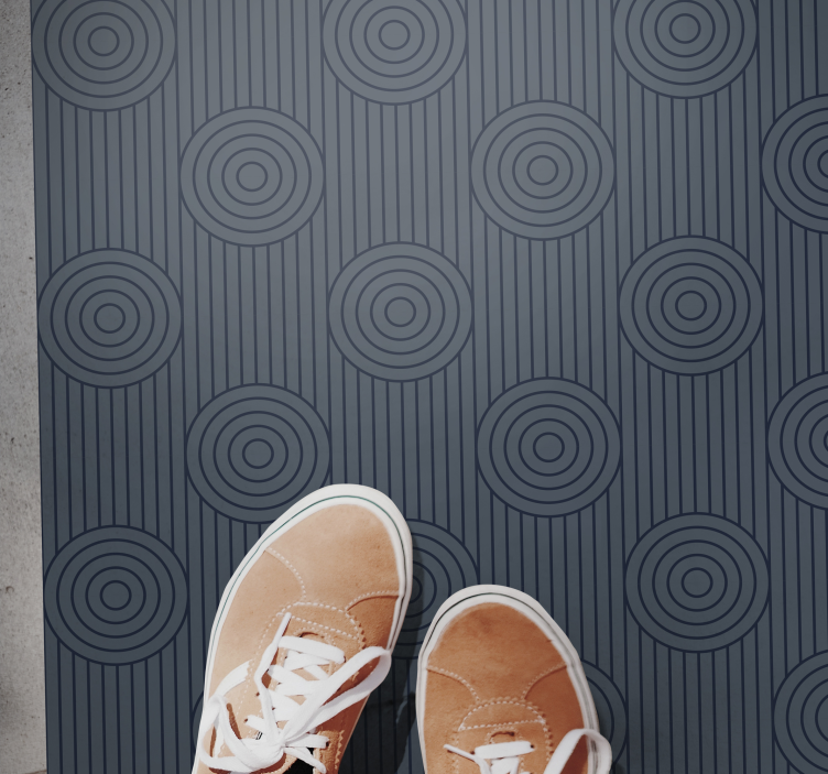 Geometrisia pyöreitä kuvioita vinyylimatto geometrinen - Tenstickers