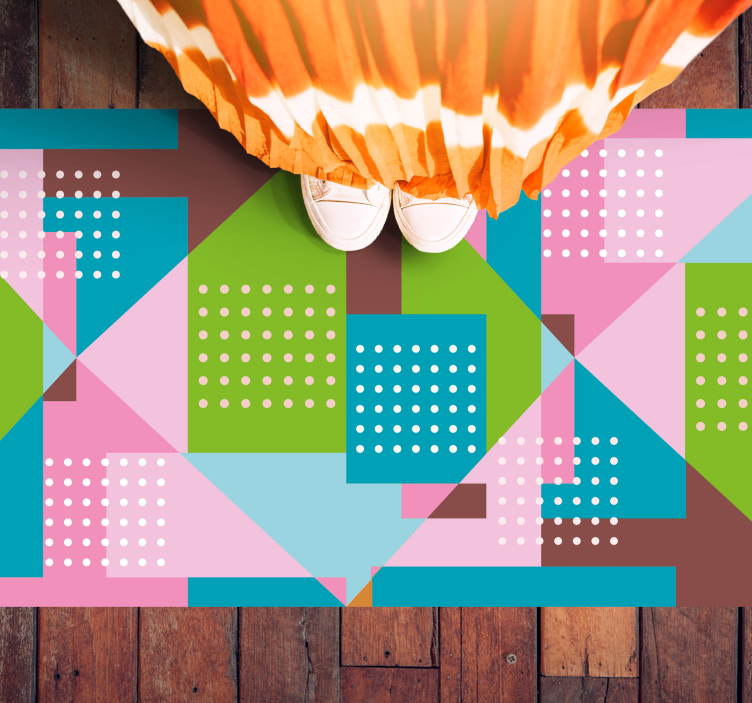 Geometristen muotojen fuusio geometrinen vinyylimatto - Tenstickers