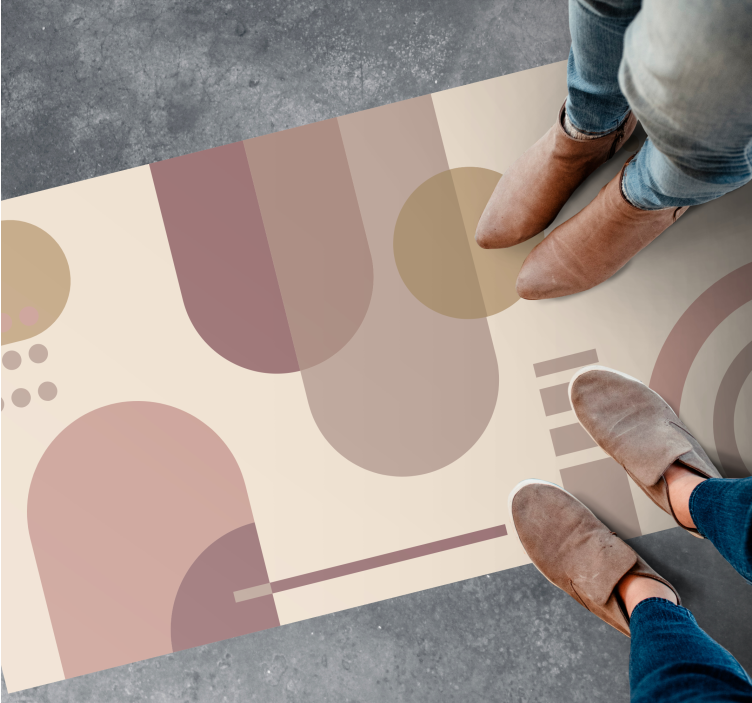 Geometristen muotojen harmonia vinyylimatto geometrinen - Tenstickers