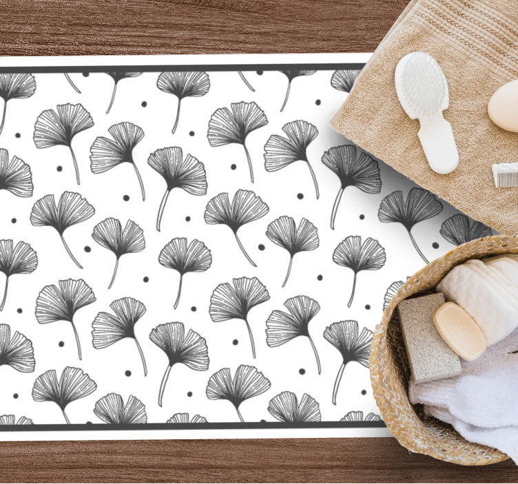 Ginkgo-lehden inspiraatio luonto vinyylimatto - Tenstickers