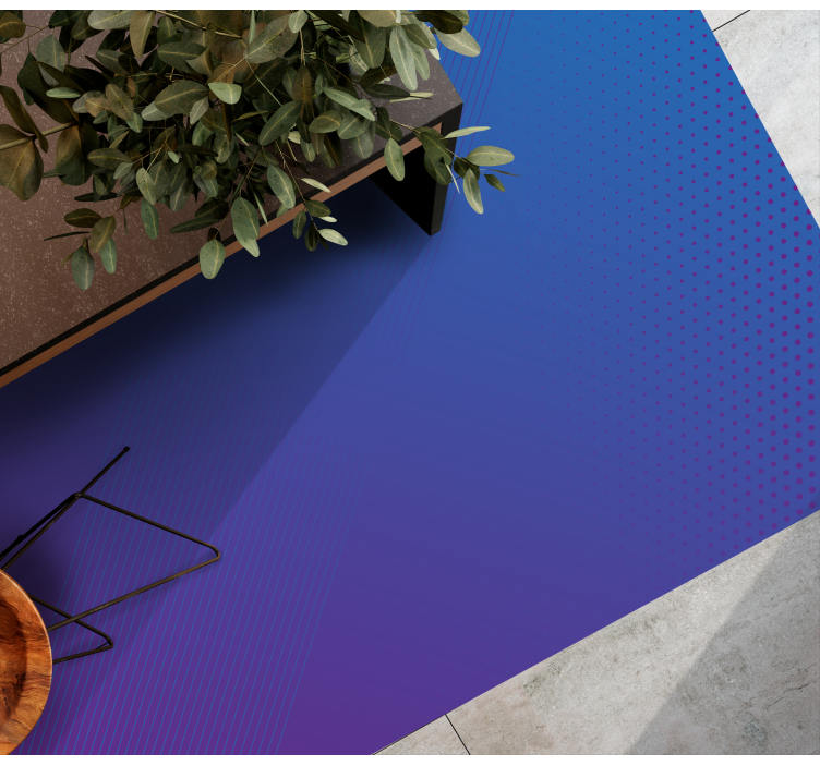 Gradientti sininen kuvio moderni vinyylimatto - Tenstickers