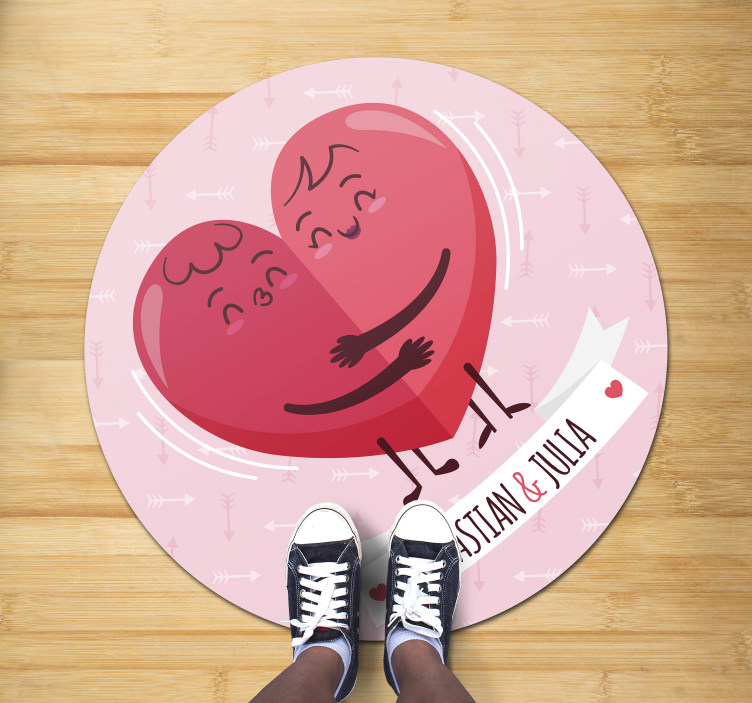 Halaa sydämet nimeltään vinyylimatto - Tenstickers