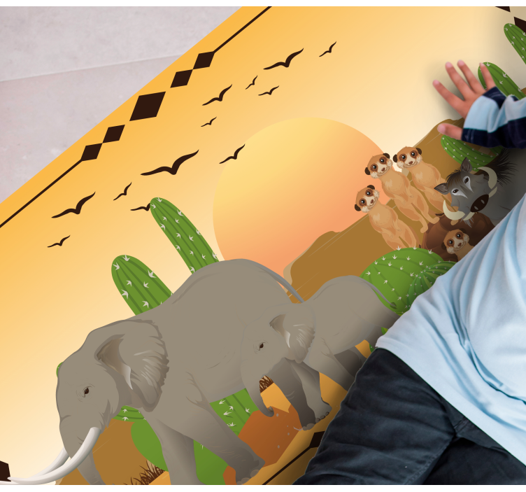 Hämärän norsuretkikunta luonto vinyylimatto - Tenstickers