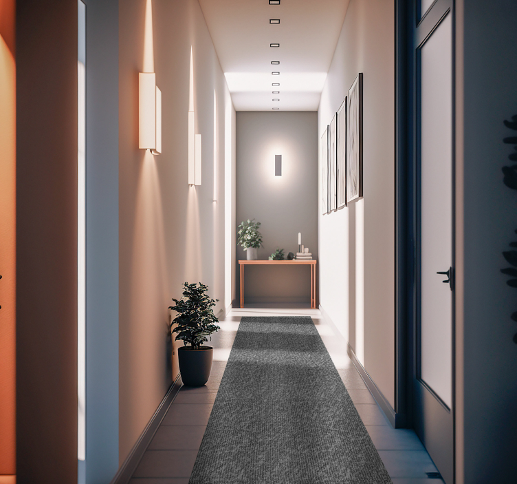 Harmaa yksivärinen kangas vinyylimatto moderni - Tenstickers