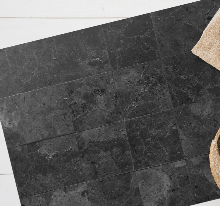 Harmaat laatat moderni vinyylimatto - Tenstickers