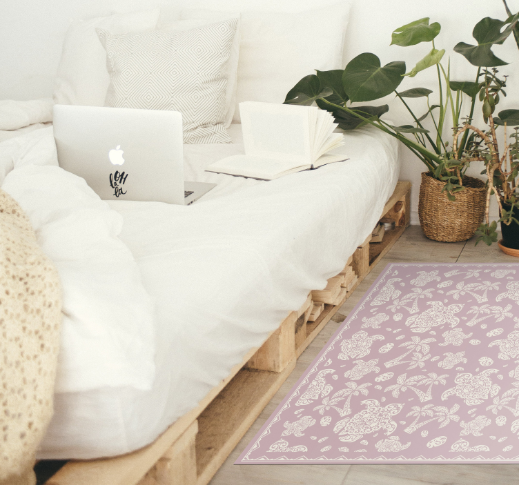 Hawalainen kilpikonna- ja palmikuvioinen vinyylimatto - Tenstickers