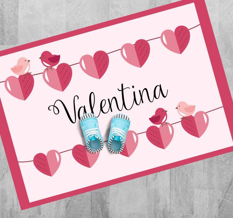 Sydämen muotoilu nimi vinyylimatto - Tenstickers