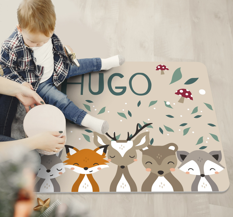 Henkilökohtainen pieni eläimiä vinyyli matto nimellä - Tenstickers
