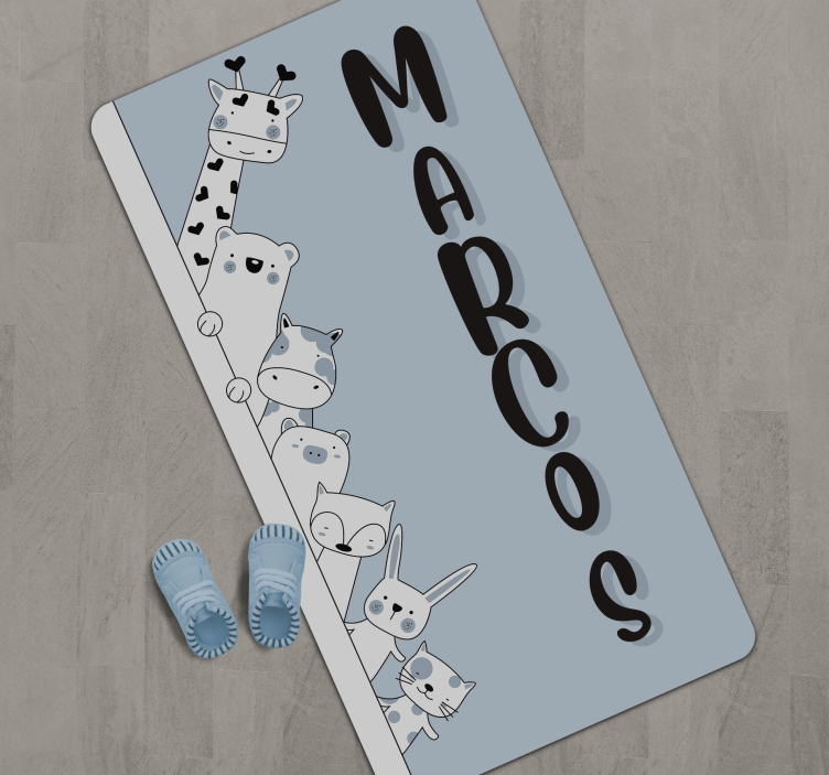 Henkilökohtaisia eläimiä nimi vinyylimatto - Tenstickers