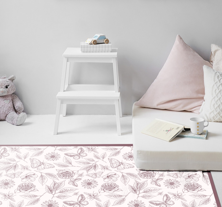 Hienovarainen kukka-asetelma kukat ja kasvit vinyylimatto - Tenstickers