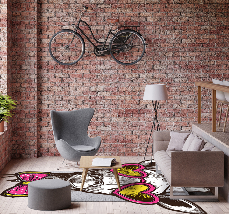 Alkuperäinen hippi kirahvi vinyylimatto - Tenstickers