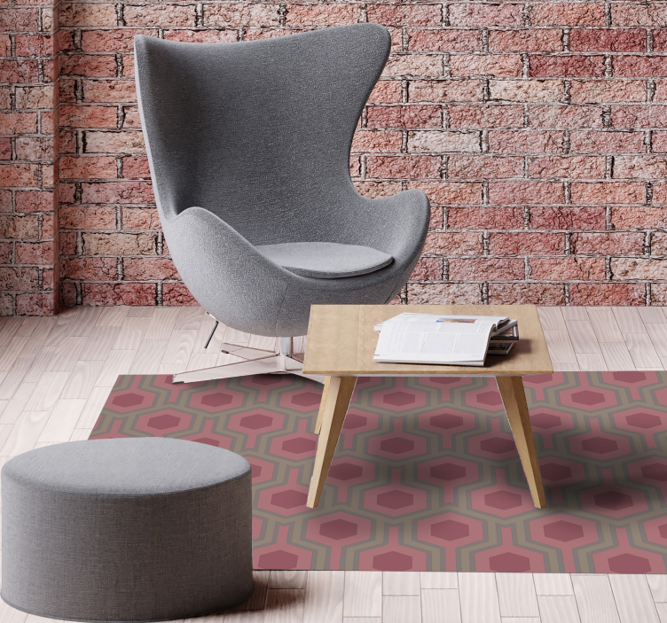 Hunajakennokokoonpano geometrinen vinyylimatto - Tenstickers