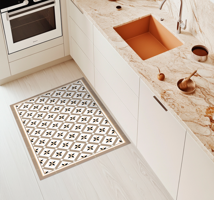 Hydraulinen ruskea keittiön vinyylimatto - Tenstickers