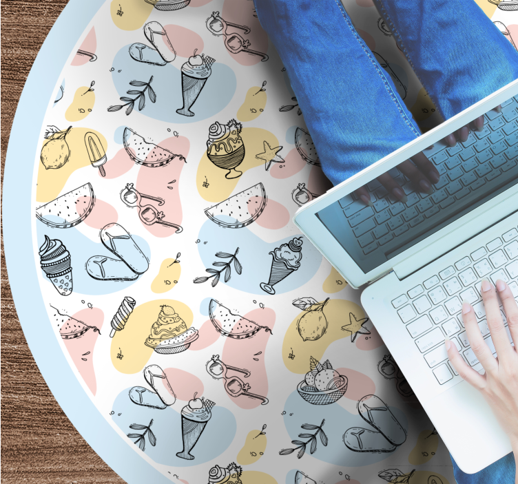 Ihastuttava makeisten kokoelma vinyylimatto - Tenstickers