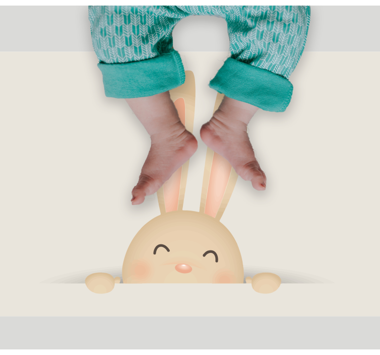 Iloinen pupun naama lastenhuone vinyylimatto - Tenstickers