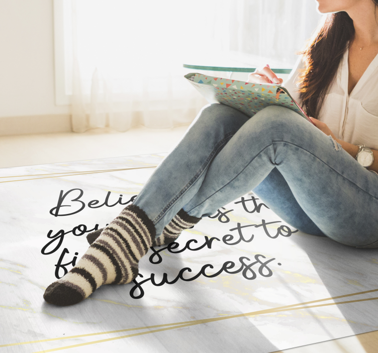 Inspiroiva lainaus nimi vinyylimatto - Tenstickers