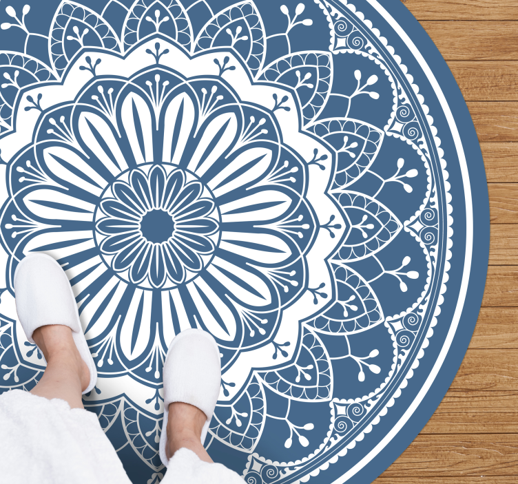 Iso mandala sinisellä vinyylimatto mandala - Tenstickers
