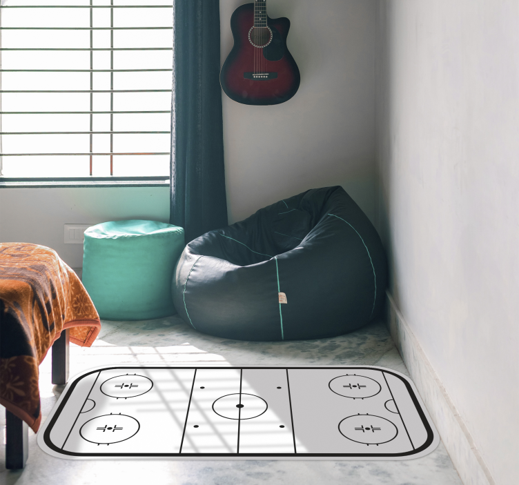 Jääkiekkokaukalo peli vinyylimatto - Tenstickers