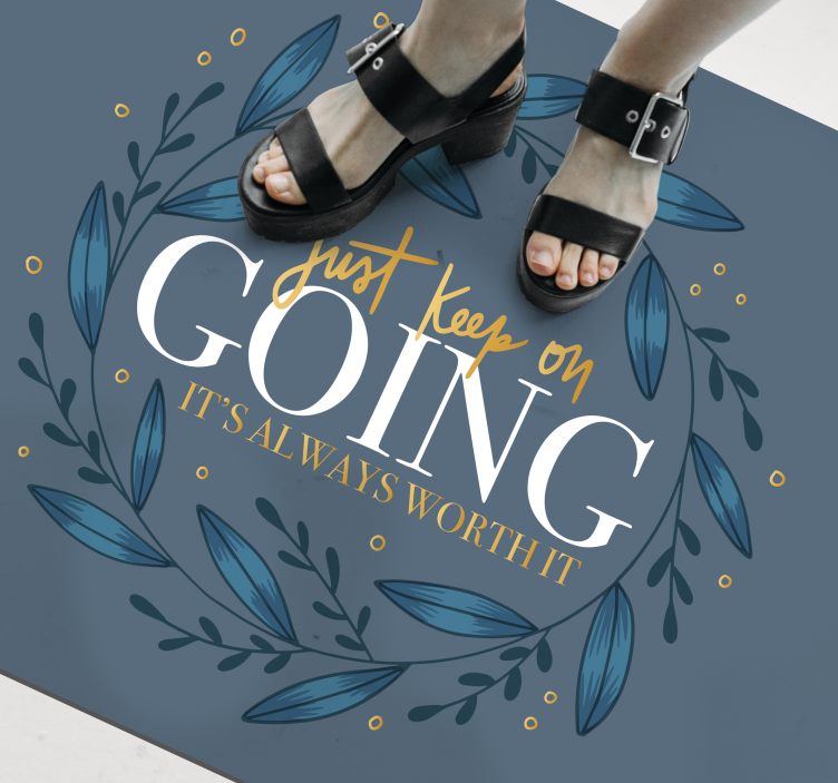 Jatka vain lauseke vinyylimatto - Tenstickers