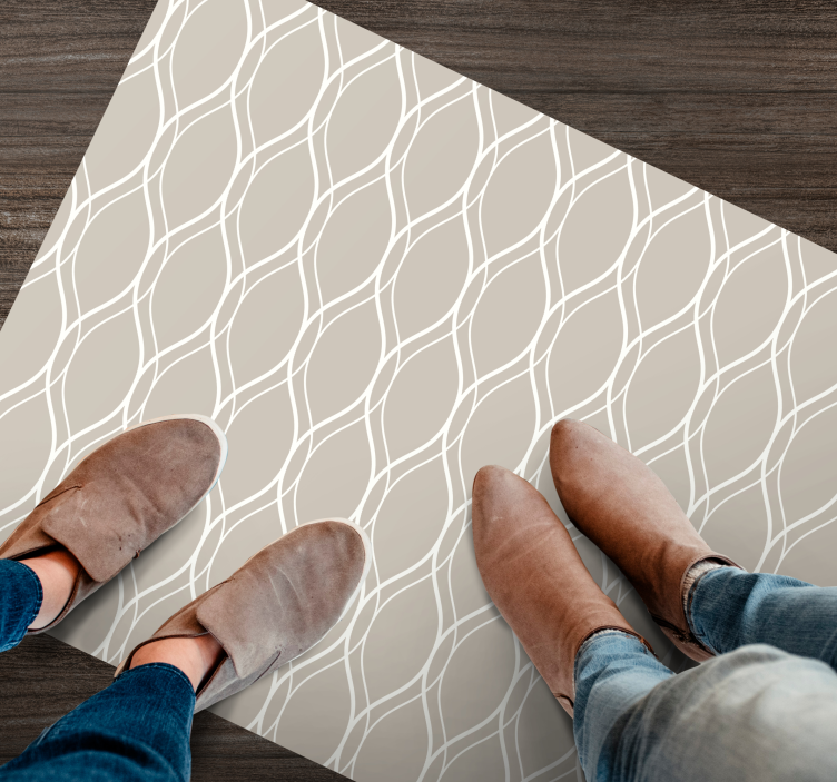 Kaareva viiva-aihe tekstuuri vinyylimatto - Tenstickers
