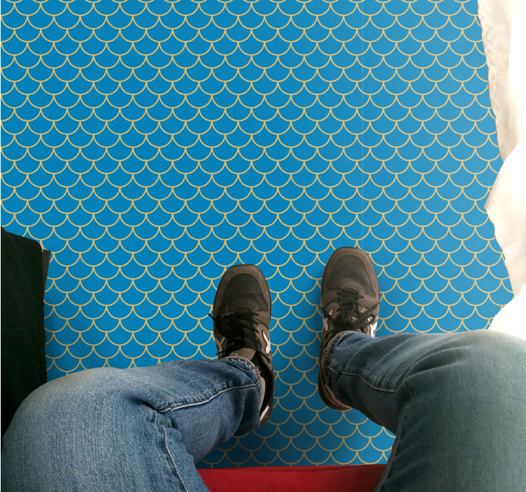 Kampasimpukoiden muotoinen vesikuvio tie vinyylimatto - Tenstickers