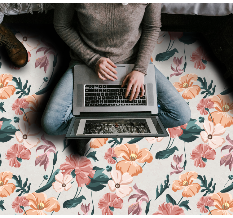 Kasvitieteellinen ilo kukka vinyylimatto - Tenstickers