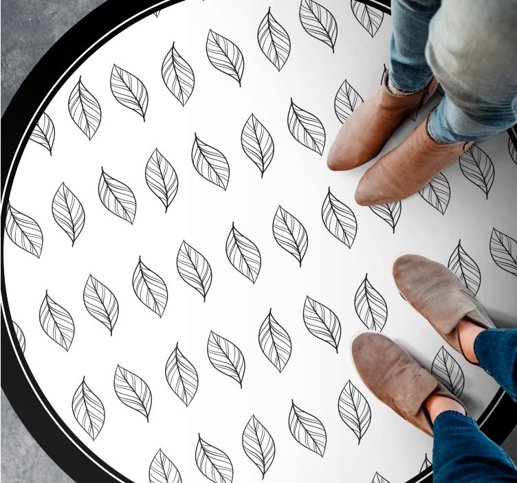 Kasvitieteelliset ääriviivat kukka vinyylimatto - Tenstickers