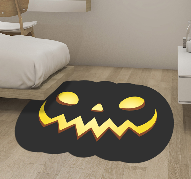 Kauhistuttava halloween kurpitsa halloween vinyylimatto - Tenstickers
