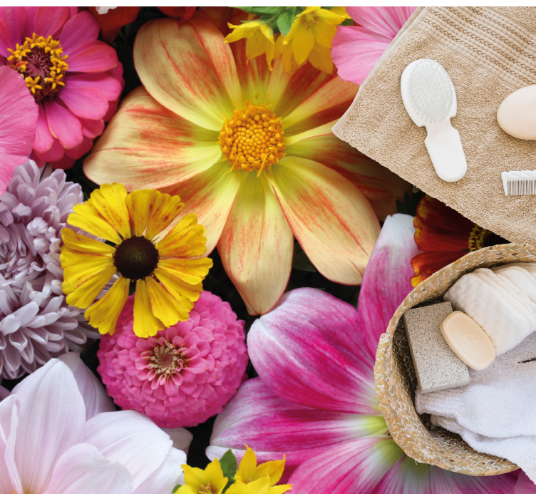 Kaunis realistinen asetelma kukka vinyylimatto - Tenstickers