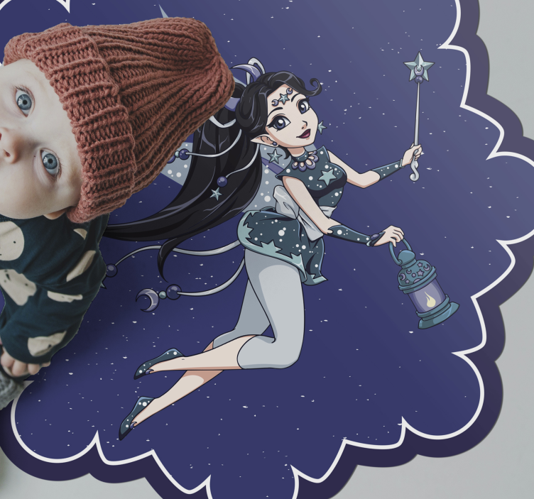 Keiju yötaivas lastenhuone vinyylimatto - Tenstickers