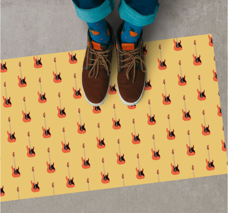 Keinuvan kitaran kuvio teinin vinyylimatto - Tenstickers