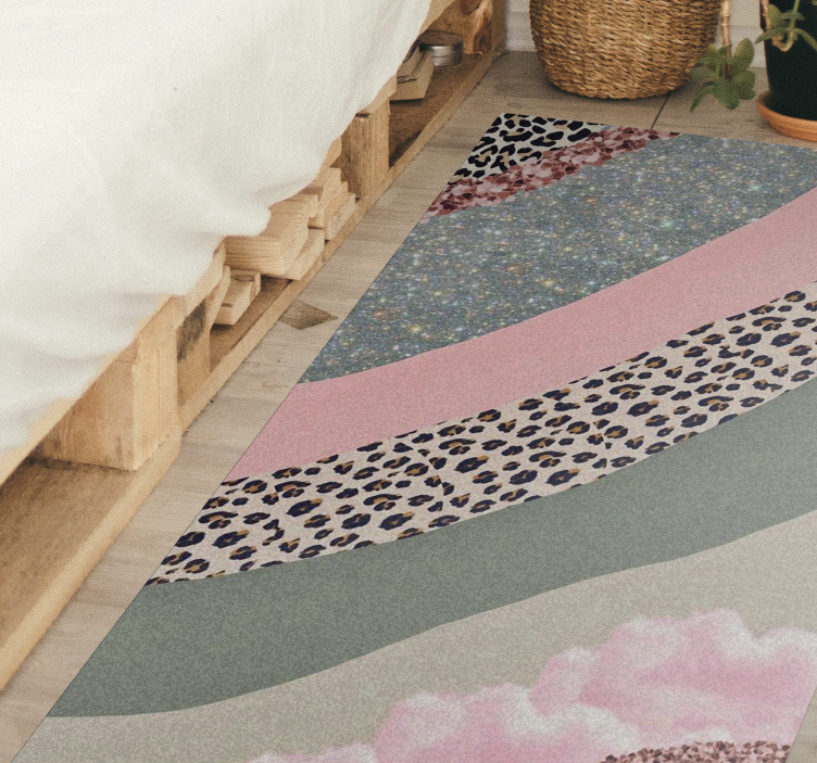 Kerrostetut väriaallot Vinyylimatto makuuhuoneeseen - Tenstickers