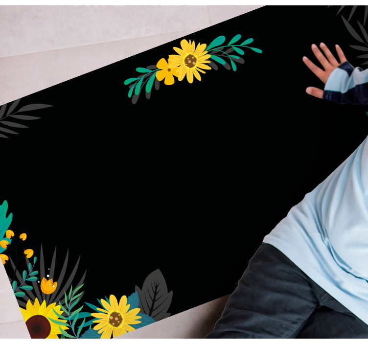 Kirkas kukka-asetelma kukat ja kasvit vinyylimatto - Tenstickers