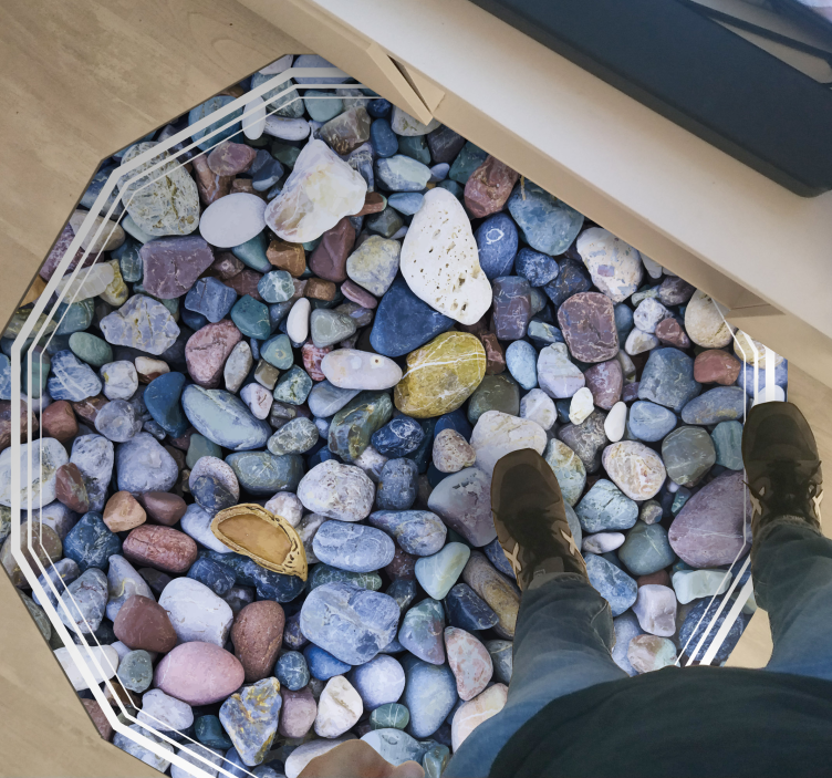 Kivi illuusio vinyylimatto kivinen - Tenstickers