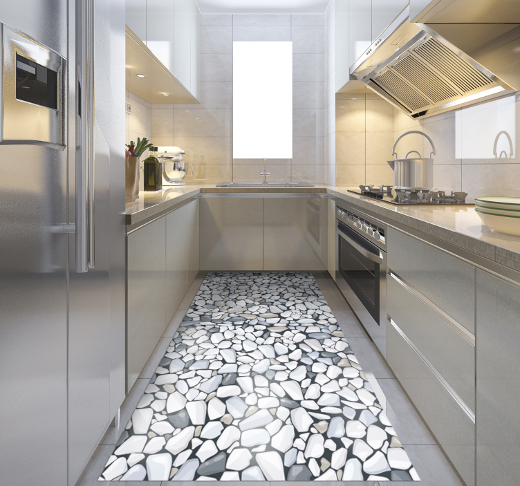 Kivijärjestely keittiön vinyylimatto - Tenstickers