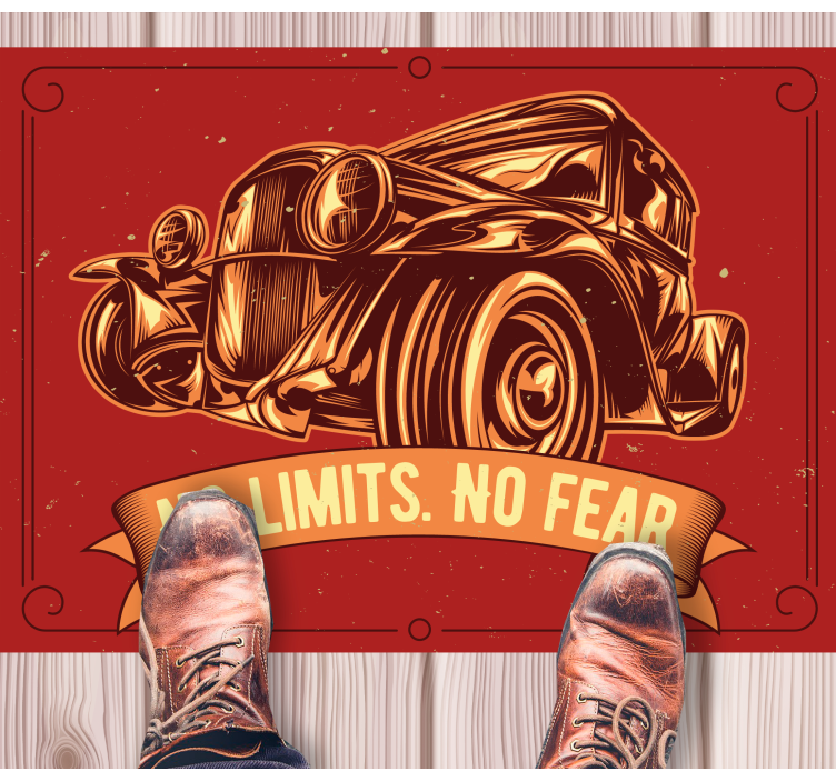 Klassisen auton kuva lauseke vinyylimatto - Tenstickers