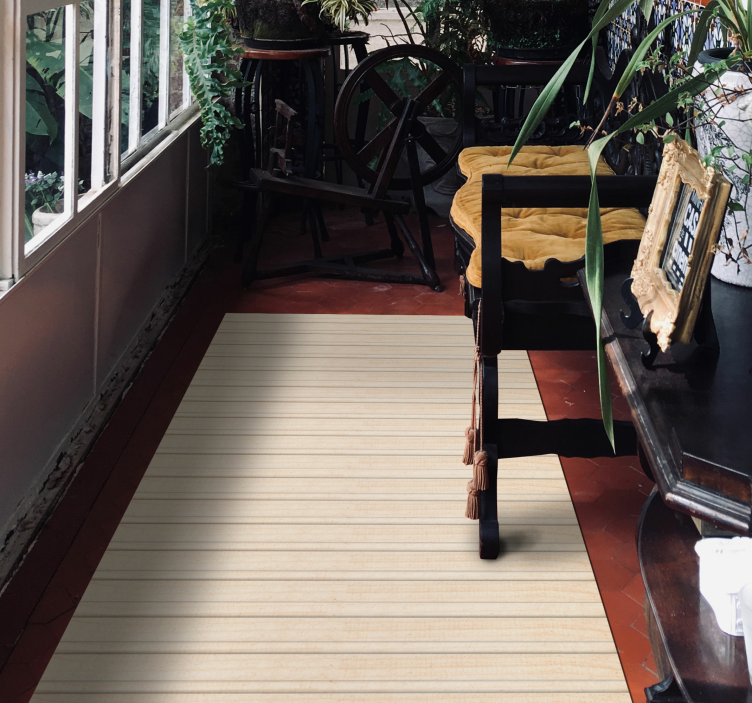 Kohokuvioidut säleet puu aiheinen vinyylimatto - Tenstickers