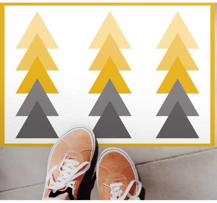 Kolmionmuotoinen värikaskadi geometrinen vinyylimatto - Tenstickers