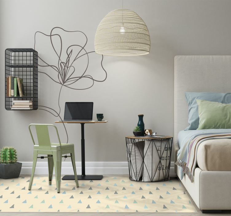 Upea kolmio pohjoismaista tyyliä sisältävä vinyyli matto - Tenstickers