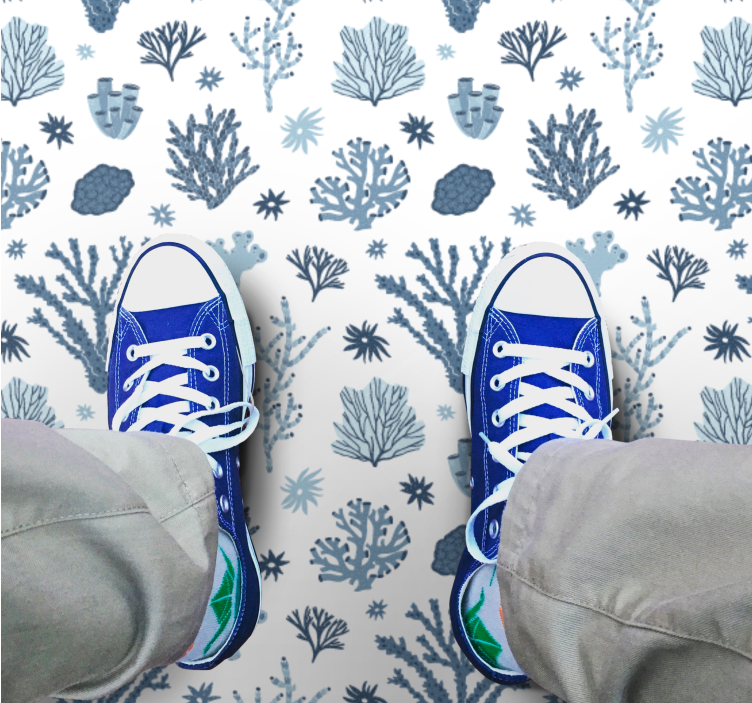 Koralliriuttakuvio luonto vinyylimatto - Tenstickers