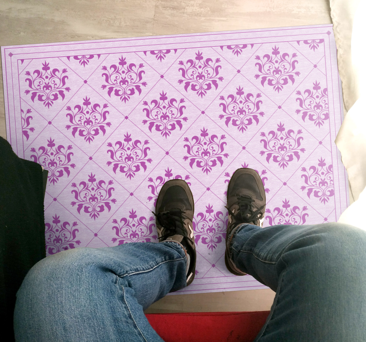 Koristeellinen damask-kuvio vinyylimatto retro - Tenstickers
