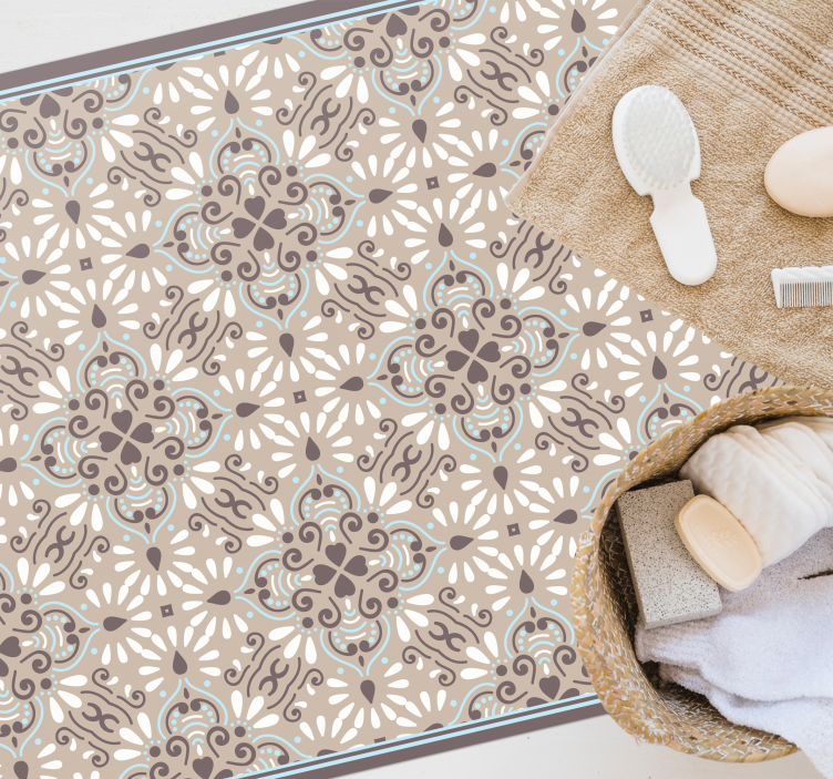 Koristeellinen kuviollinen muotoilu laatta vinyylimatto - Tenstickers