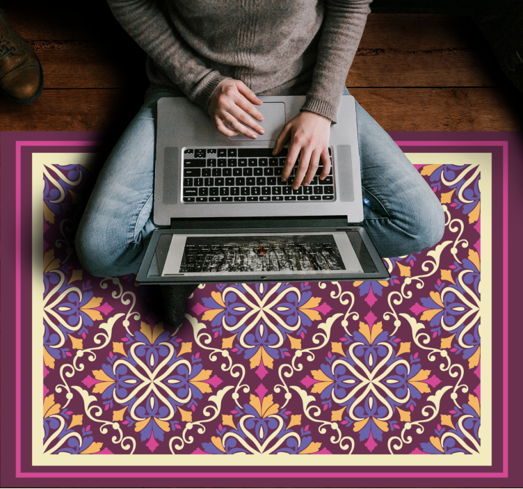 Koristeellinen laattakuvio geometrinen vinyylimatto - Tenstickers