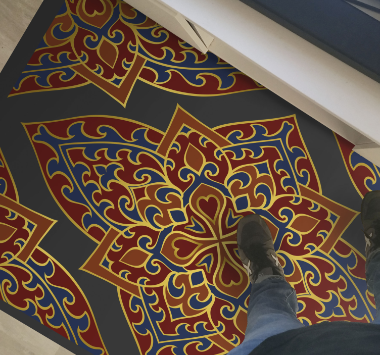 Koristeellinen mandalasuunnittelu vinyylimatto mandala - Tenstickers