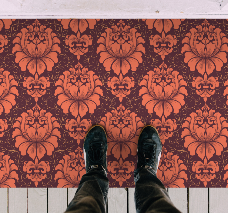 Koristeellinen symmetria vinyylimatto mandala - Tenstickers