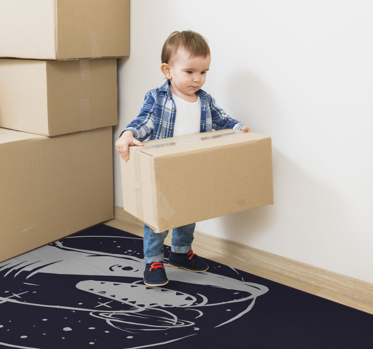 Kosminen hain avaruus vinyylimatto - Tenstickers