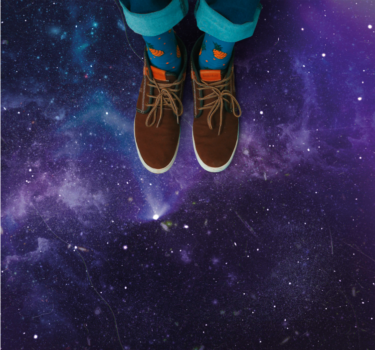 Kosmisen galaksin kohtaus tähti vinyylimatto - Tenstickers