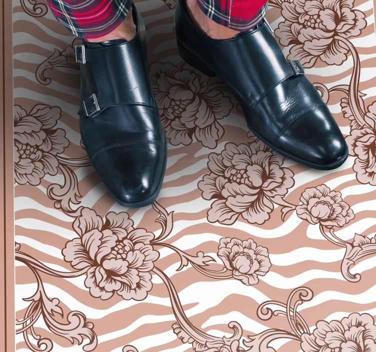 Seepran kukkafuusio Vinyylimatto makuuhuoneeseen - Tenstickers